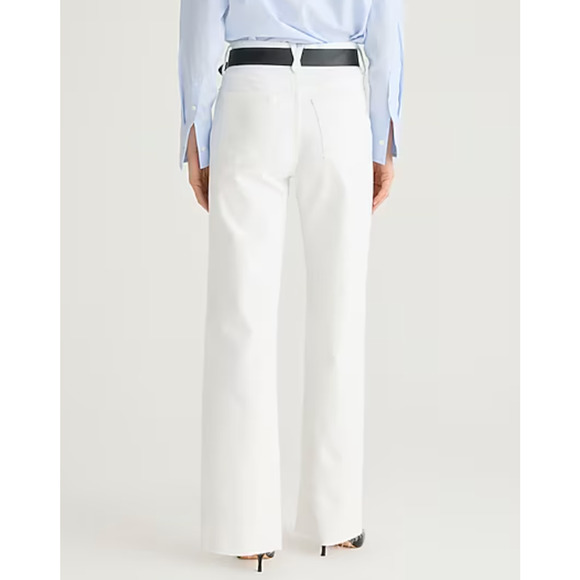 NWT J. Crew Full Length Slim Wide Leg Jeans 26 26P P26 White Denim BX823 J.Crew - Picture 2 of 6